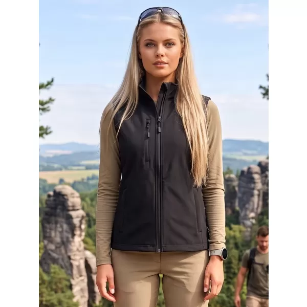  Dámská softshellová vesta ALTISPORT NoPrint NP/ALW965 ČERNÁ 