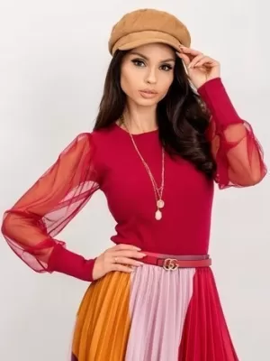 Dámská halenka RUE PARIS RV-BZ-5192.16 BURGUNDY