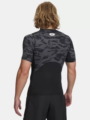 Pánské triko UNDER ARMOUR HG PRINTED SS 6009657-001 ČERNÁ