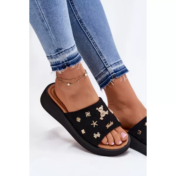  Dámské pantofle VINCEZA 66741 BLACK 