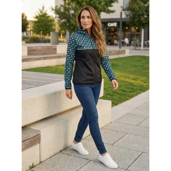  Dámská softshellová bunda premium ALTISPORT VOJ/ALW048JACK01 ČERNOMODRÁ 