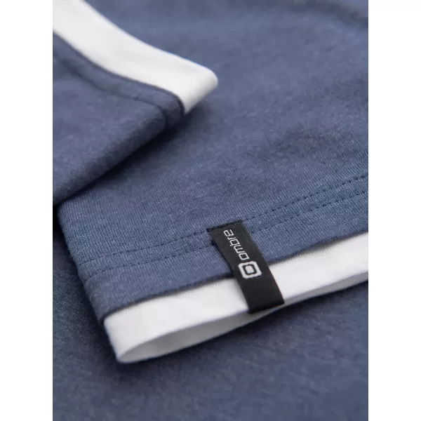  Pánské triko OMBRE OM-TSCT-0256 DARK BLUE MELANGE 