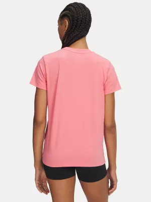 Dámské triko UNDER ARMOUR UA RIVAL CORE SS 1383648-601 RŮŽOVÁ