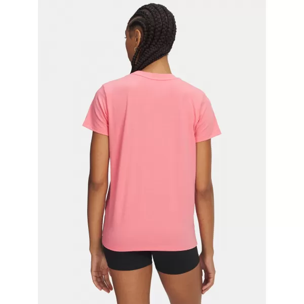  Dámské triko UNDER ARMOUR UA RIVAL CORE SS 1383648-601 RŮŽOVÁ 