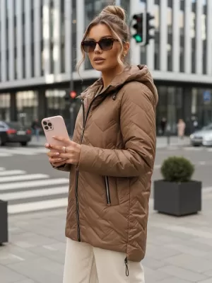Dámská bunda DSTREET HNĚDÁ