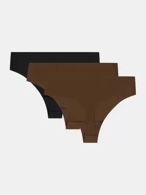 Dámské tanga UNDER ARMOUR UA PURE STRETCH NO SHOW THONG -SOLID - 1383893-113 BÍLÁ