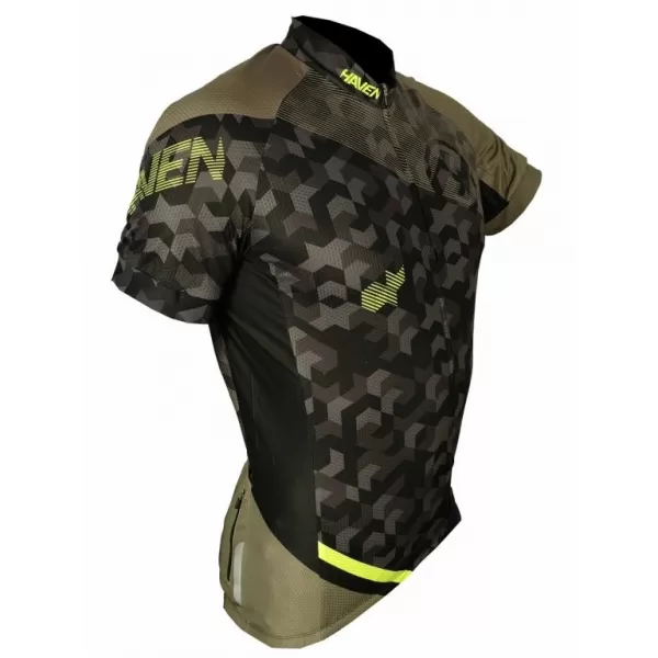  Pánský cyklodres HAVEN SINGLETRAIL KHAKI/ŽLUTÁ 