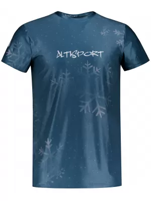 Pánské vánoční triko premium ALTISPORT VOJ/ALMVN7TR06 TMAVĚ MODRÁ