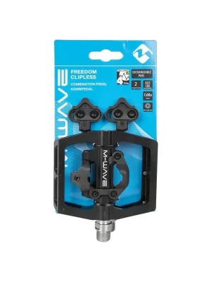 Pedály nášlapné M-WAVE FREEDOM CLIPLESS ČERNÁ