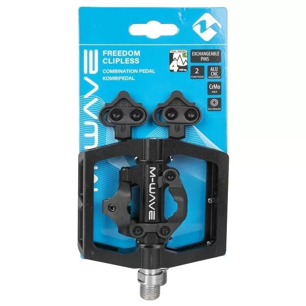  Pedály nášlapné M-WAVE FREEDOM CLIPLESS ČERNÁ 