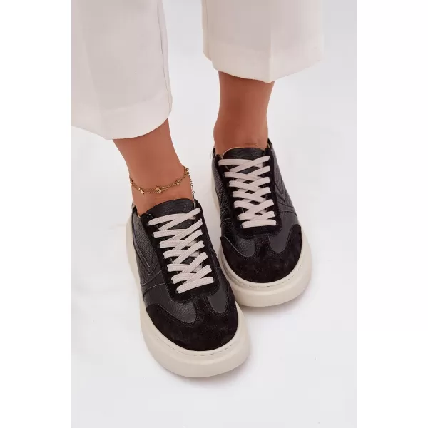  Dámské tenisky ZAZOO N1263 BEIGE/BLACK 