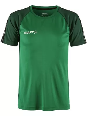 Dětské kontrastní sportovní tričko CRAFT TW Squad Go Contrast Jersey Jr TÝMOVĚ ZELENÁ/ZELENÁ
