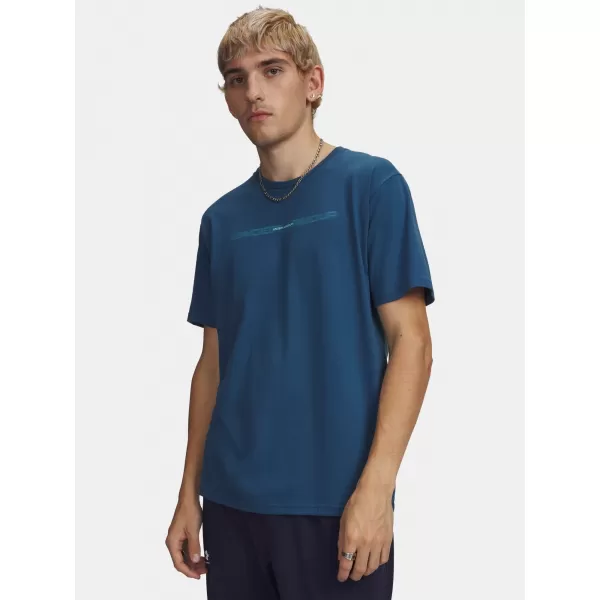 Pánské triko UNDER ARMOUR M BLUR WM SS 6009248-498 MODRÁ 