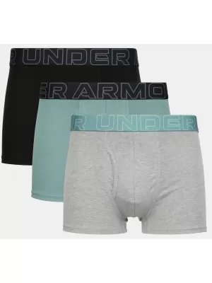 Pánské boxerky UNDER ARMOUR M PERF COTTON 3IN (3KS) 1383891-053 JASPER BLUE