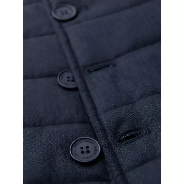  Pánská vesta OMBRE OM-JAVJ-0275 NAVY BLUE MELANGE 