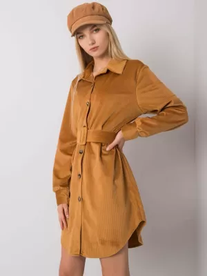 Dámské šaty ITALY MODA DHJ-SK-10333.12P CAMEL