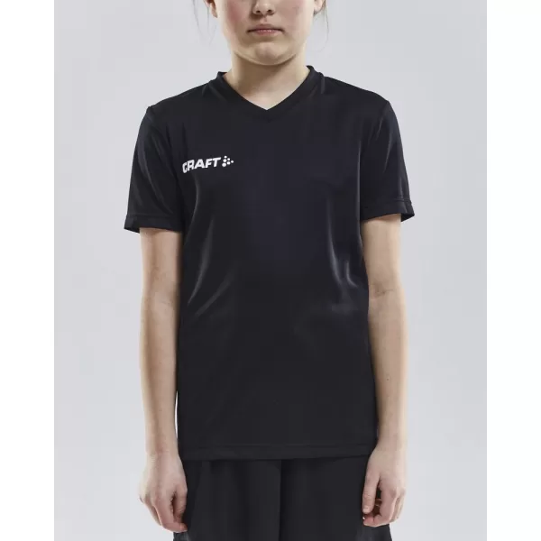  Dětské sportovní tričko s výstřihem do V CRAFT TW Squad Go Jersey Solid Jr ČERNÁ 