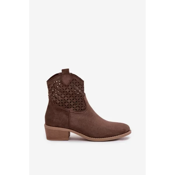 Dámské boty na podpatku BOTO BRIAVINE 41827 BROWN 