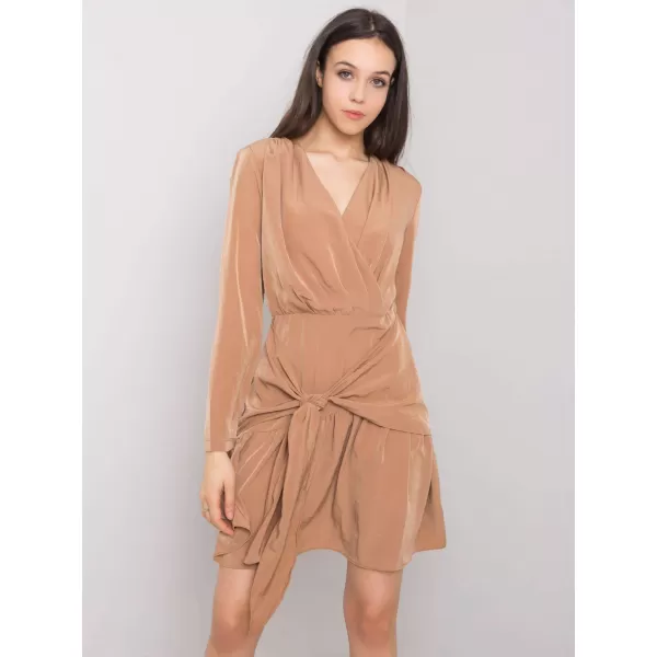  Dámské šaty RUE PARIS 322-SK-10099.40 LIGHT BROWN 