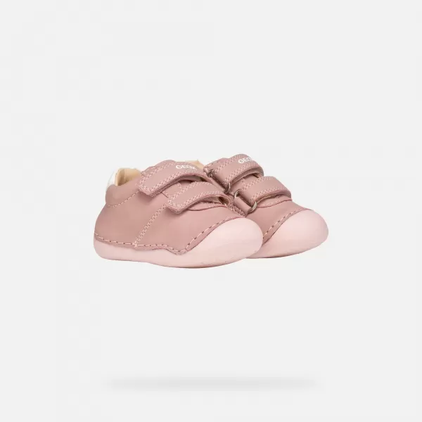  Dívky první kroky GEOX TUTIM G011946 STARORŮŽOVÁ 