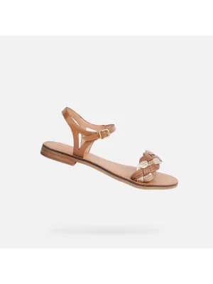 Dámské sandály GEOX MADDALUSIAC G013189 HNĚDÁ