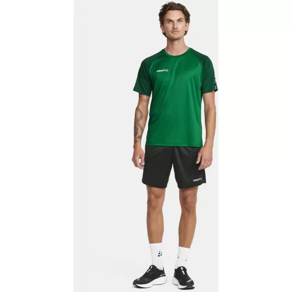  Pánské kontrastní sportovní tričko CRAFT TW Squad Go Contrast Jersey M TÝMOVĚ ZELENÁ/ZELENÁ 