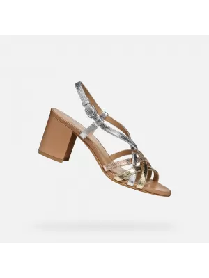 Dámské sandály GEOX VIRNILISA 65 S G012824 ZLATÁ