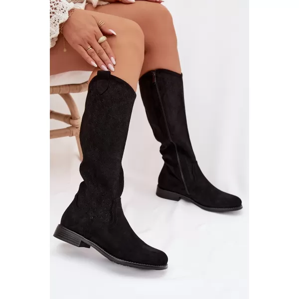  Dámské kozačky S.BARSKI HY61-8022 BLACK 