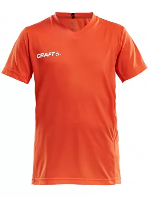 Dětské sportovní tričko s výstřihem do V CRAFT TW Squad Go Jersey Solid Jr KOKTEJLOVÁ