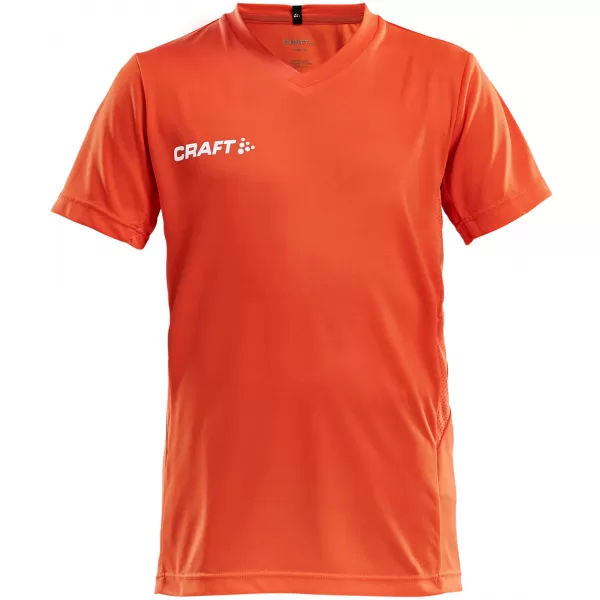  Dětské sportovní tričko s výstřihem do V CRAFT TW Squad Go Jersey Solid Jr KOKTEJLOVÁ 