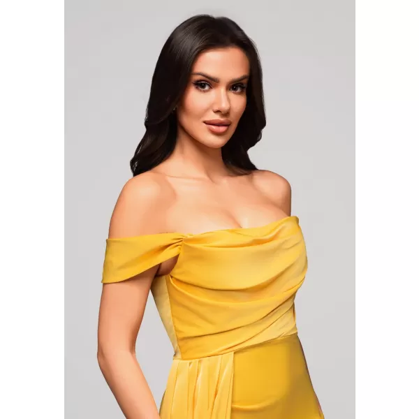  Dámské šaty LARICA LA-OM-DLR188 YELLOW 