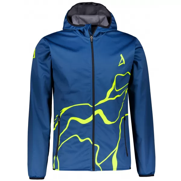  Pánská softshellová bunda premium ALTISPORT VOJ/ALM073JACK01 NÁMOŘNÍ MODRÁ/NEON YELLOW 