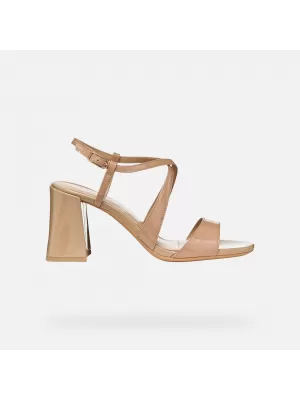 Dámské sandály GEOX NEW ERAKLIA 80 T01 G012894 SVĚTLE HNĚDÁ