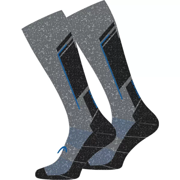  Ponožky HEAD SKI BEGINNER KNEEHIGH 2P MID GREY/STRONG BLUE 