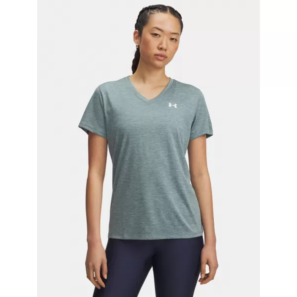  Dámské triko UNDER ARMOUR TECH SSV- TWIST 1384227-587 MODRÁ 
