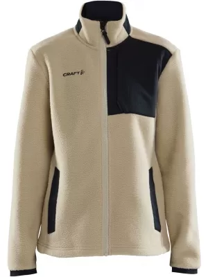 Dámská fleecová mikina Sherpa CRAFT Corp. ADV Pile Fleece Jacket W PŘÍRODNÍ/ČERNÁ