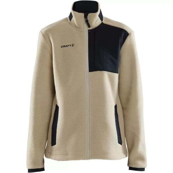  Dámská fleecová mikina Sherpa CRAFT Corp. ADV Pile Fleece Jacket W PŘÍRODNÍ/ČERNÁ 