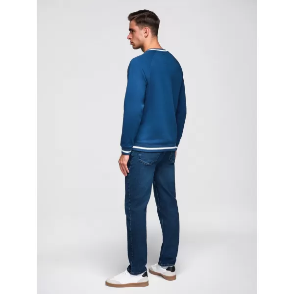  Pánská mikina OMBRE OM-SSNZ-0244 DARK BLUE 