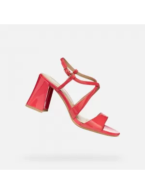 Dámské sandály GEOX NEW ERAKLIA 80 T01 G012895 ČERVENÁ