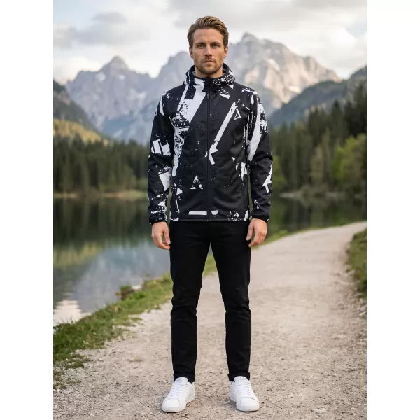  Pánská softshellová bunda premium ALTISPORT VOJ/ALM079JACK01 ČERNOBÍLÁ 