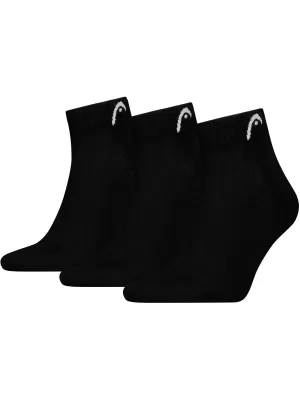 Ponožky HEAD ALL SPORTS TRAINING QUARTER 3P 701229017 BLACK