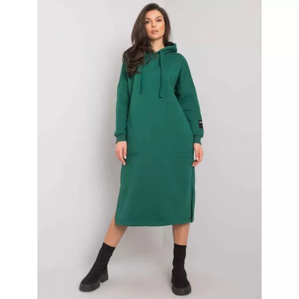  Dámské šaty RUE PARIS RV-SK-7359.25X DARK GREEN 