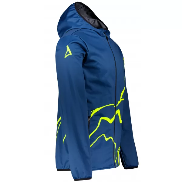  Pánská softshellová bunda premium ALTISPORT VOJ/ALM073JACK01 NÁMOŘNÍ MODRÁ/NEON YELLOW 