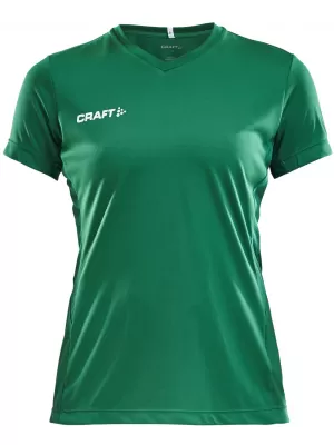 Dámské sportovní tričko s výstřihem do V CRAFT TW Squad Go Jersey Solid W TÝMOVĚ ZELENÁ