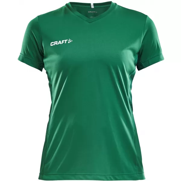  Dámské sportovní tričko s výstřihem do V CRAFT TW Squad Go Jersey Solid W TÝMOVĚ ZELENÁ 