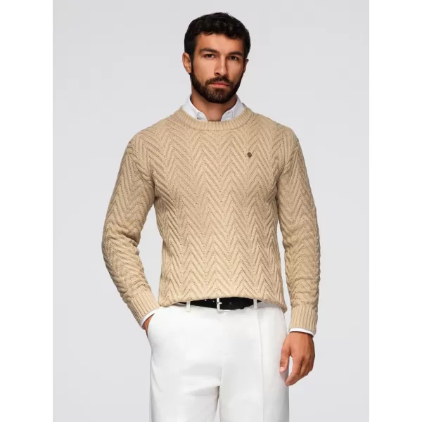  Pánský svetr OMBRE OM-SWSW-0147 SAND 