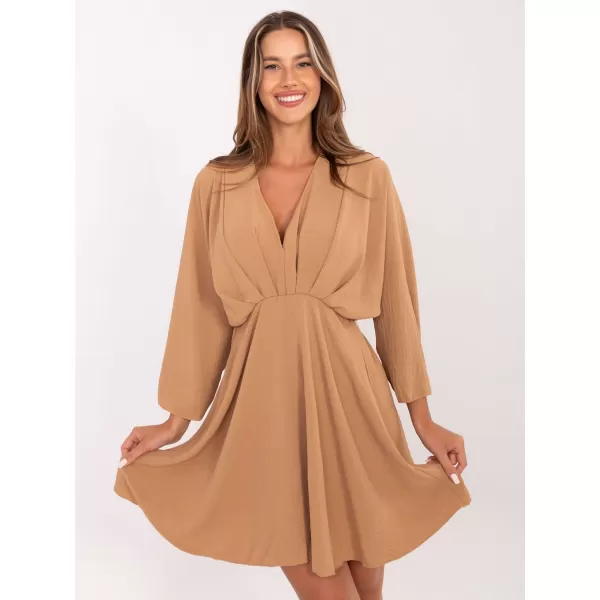  Dámské šaty ITALY MODA DHJ-SK-11981B.19 DARK BEIGE 