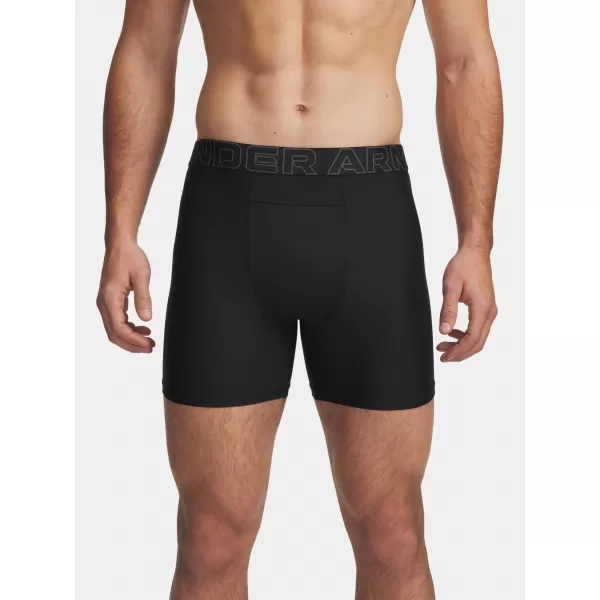  Pánské boxerky UNDER ARMOUR PERFORMANCE POUCH - SOLID 6IN - 2 6011474-001 ČERNÁ 