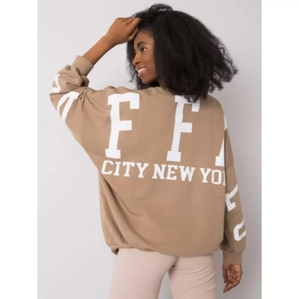  Dámská mikina EX MODA EM-BL-710.14 DARK BEIGE 