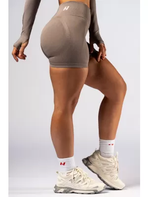 NEBBIA High-waist push-up šortky POWER 893 LIGHT BROWN ASH